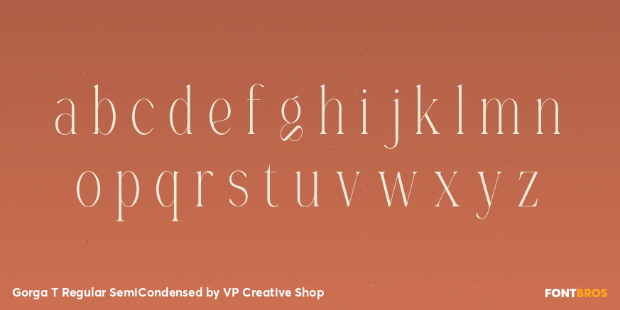 Gorga T Regular SemiCondensed Font Poster #3