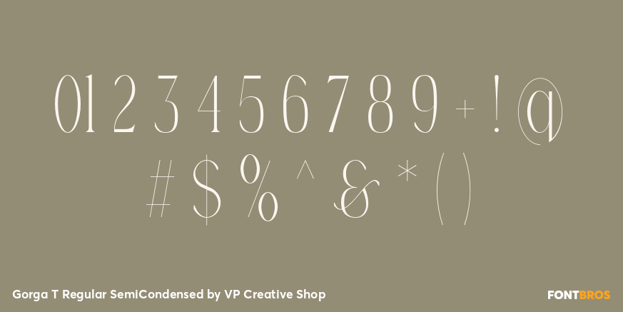 Gorga T Regular SemiCondensed Font Poster #4