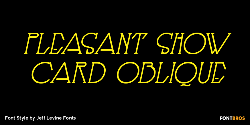Pleasant Show Card Oblique Poster