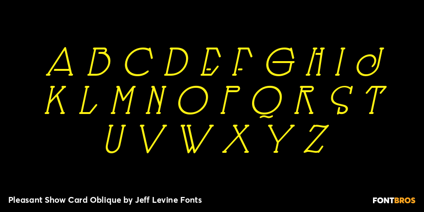 Pleasant Show Card Oblique Font Poster #3