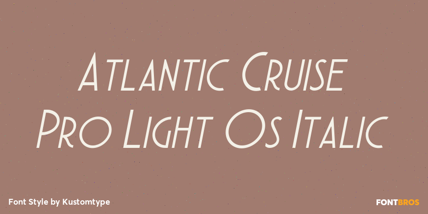 Atlantic Cruise Pro Light Os Italic Poster