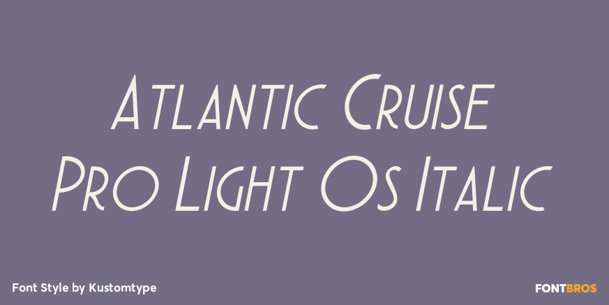 Atlantic Cruise Pro Light Os Italic Poster