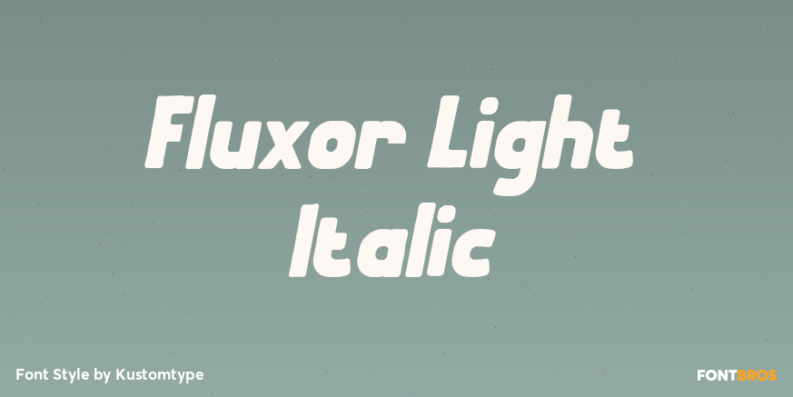 Fluxor Light Italic Poster
