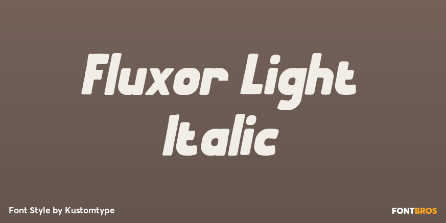 Fluxor Light Italic Poster