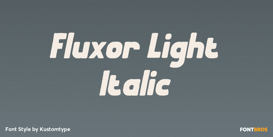 Fluxor Light Italic Poster