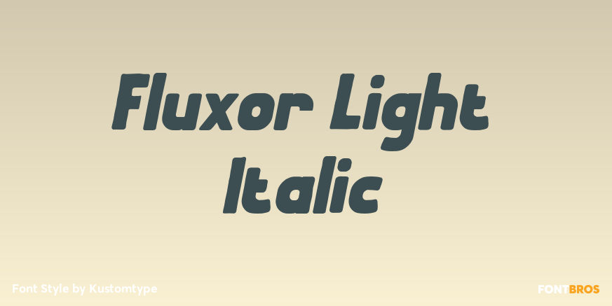 Fluxor Light Italic Poster