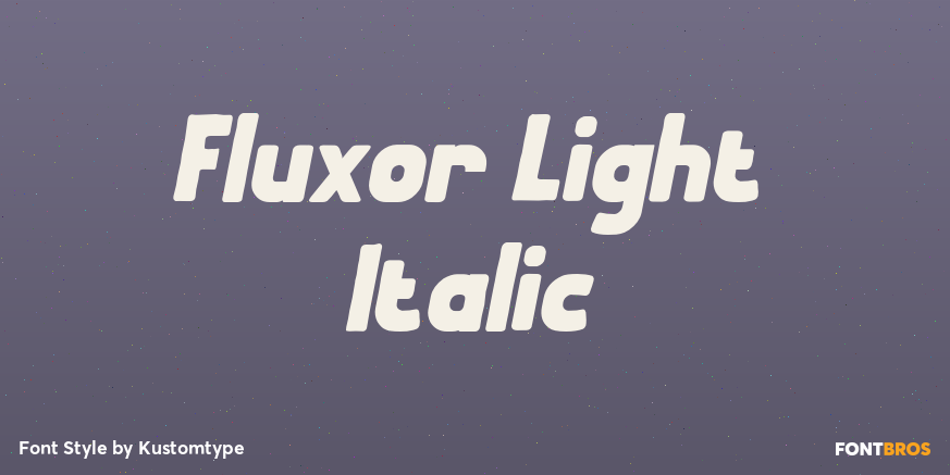 Fluxor Light Italic Poster