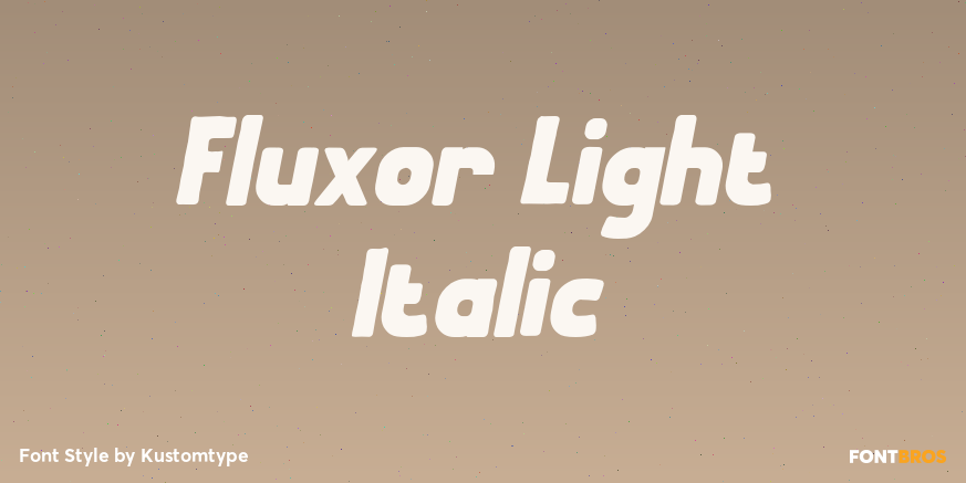 Fluxor Light Italic Poster
