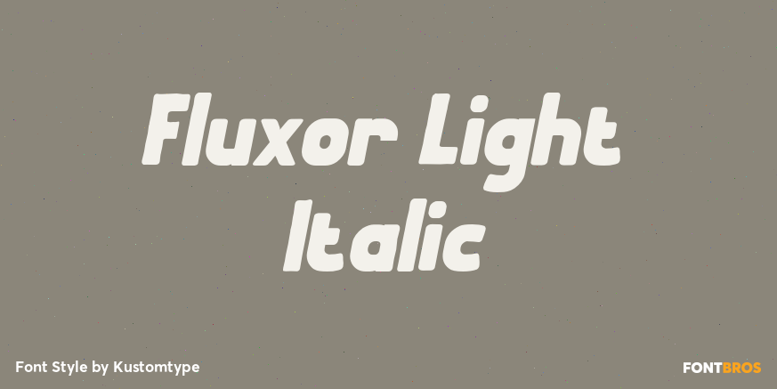 Fluxor Light Italic Poster