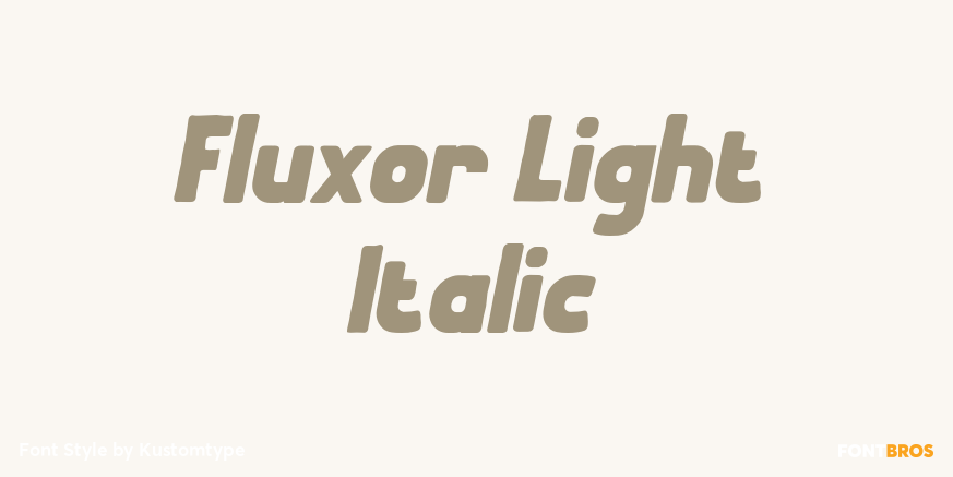 Fluxor Light Italic Poster
