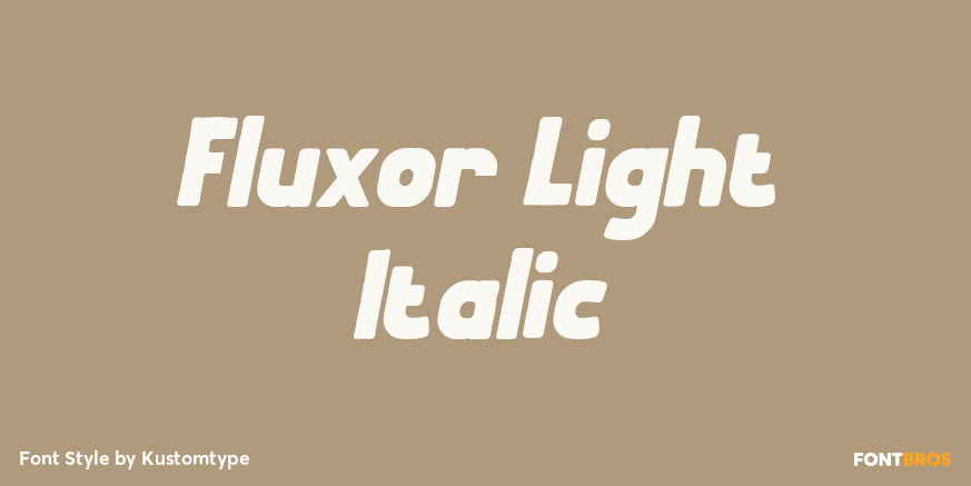Fluxor Light Italic Poster