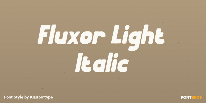 Fluxor Light Italic Poster