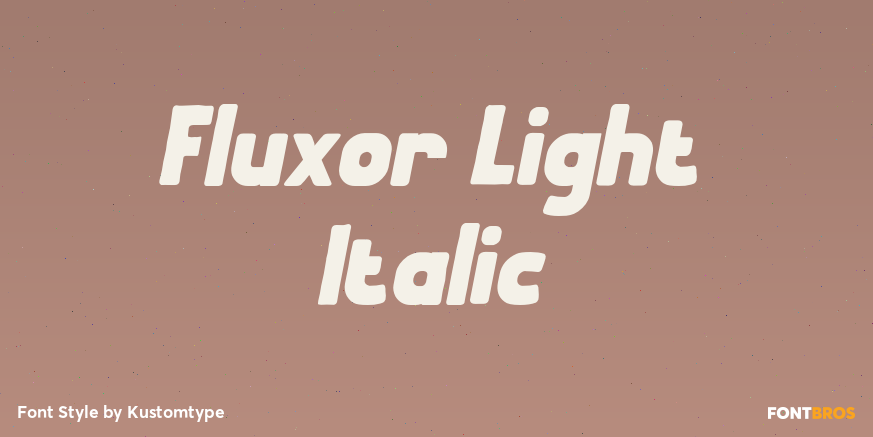 Fluxor Light Italic Poster