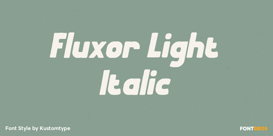 Fluxor Light Italic Poster