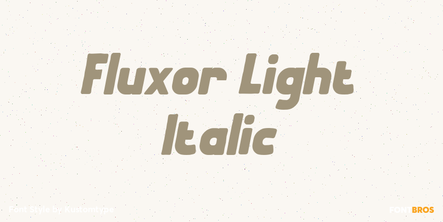 Fluxor Light Italic Poster