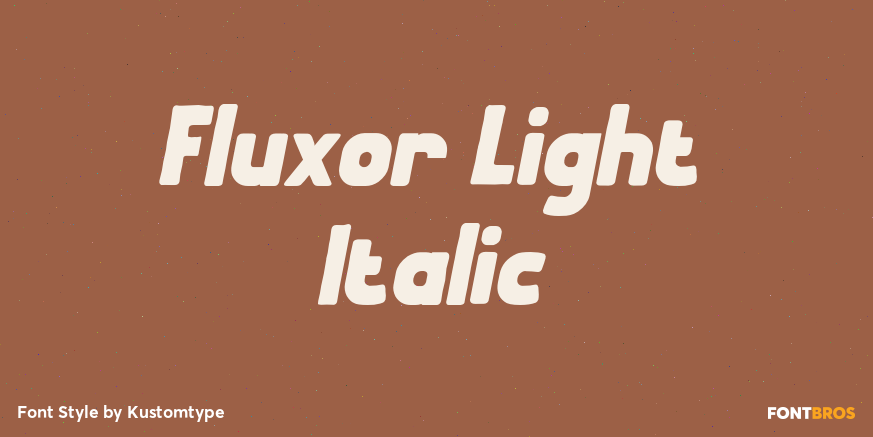 Fluxor Light Italic Poster