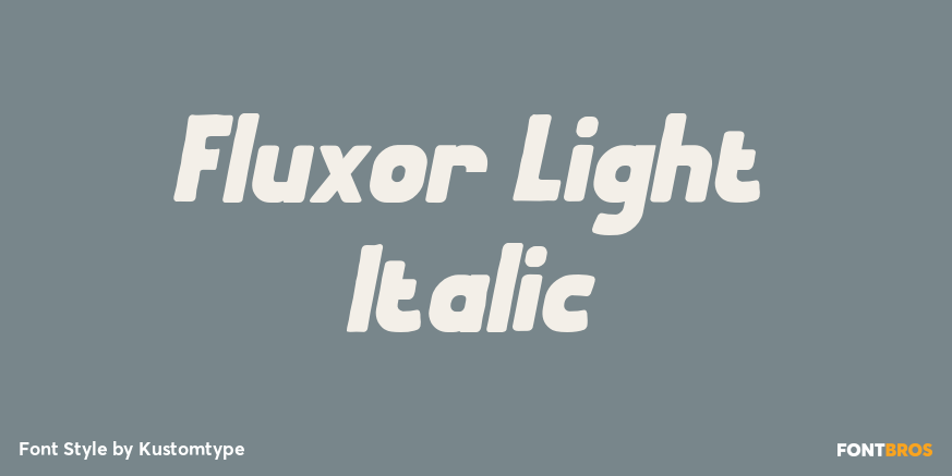Fluxor Light Italic Poster