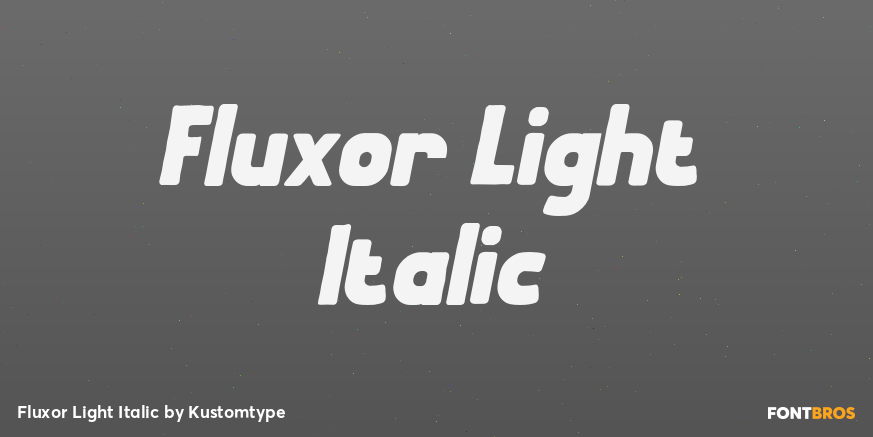 Fluxor Light Italic Poster