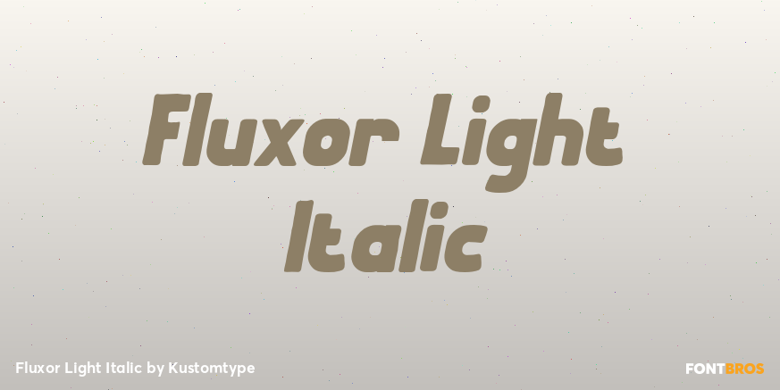 Fluxor Light Italic Poster