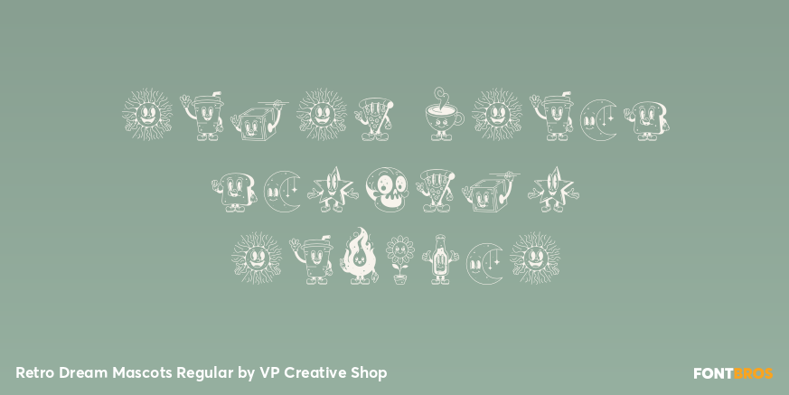 Retro Dream Mascots Regular Poster