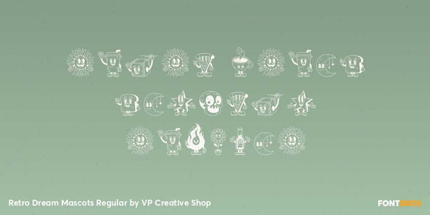 Retro Dream Mascots Regular Poster