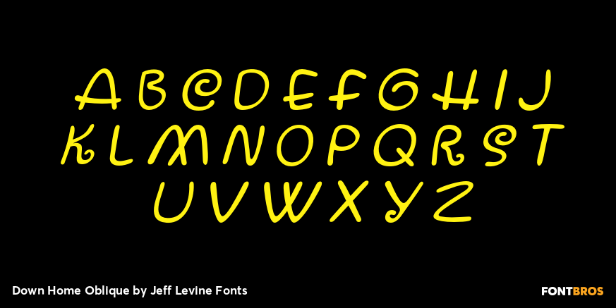 Down Home Oblique Font Poster #2