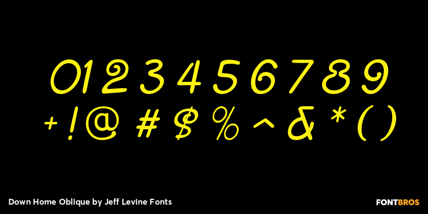 Down Home Oblique Font Poster #4