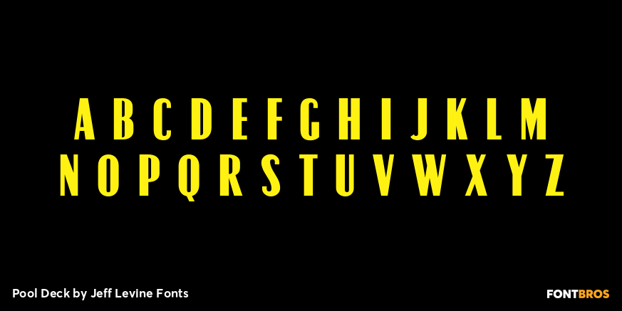 Pool Deck Font Poster #2