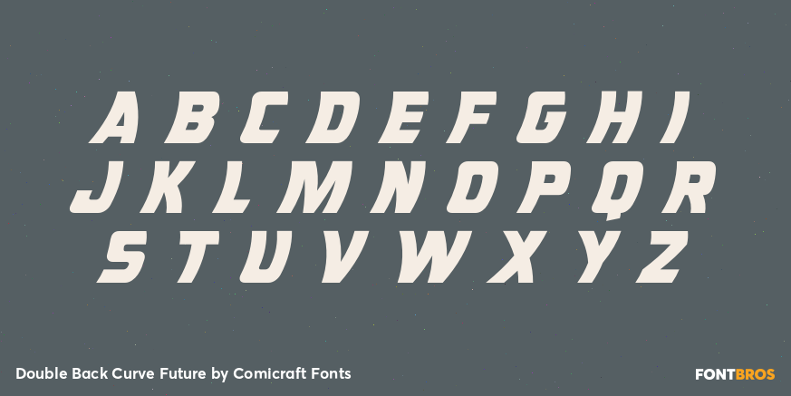 Double Back Curve Future Font Poster #2