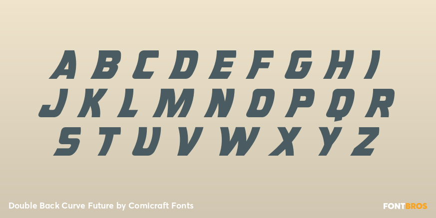 Double Back Curve Future Font Poster #3