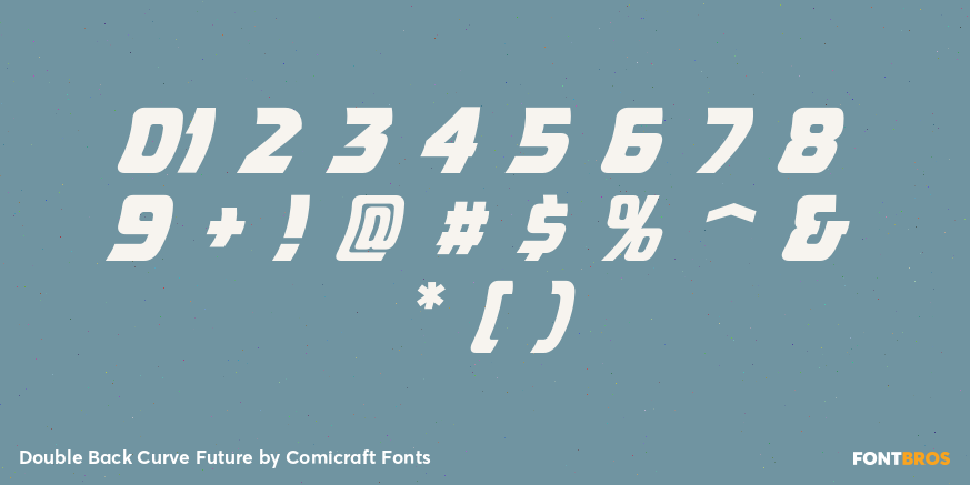 Double Back Curve Future Font Poster #4