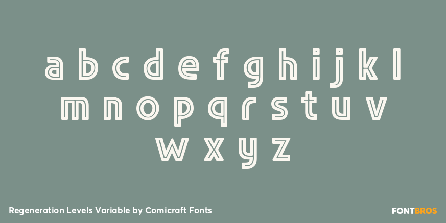 Regeneration Levels Variable Font Poster #3