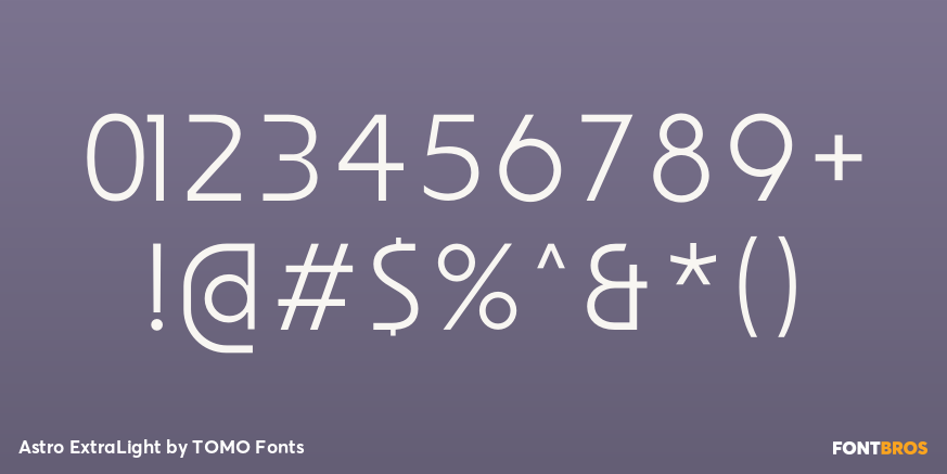 Astro ExtraLight Font Poster #1