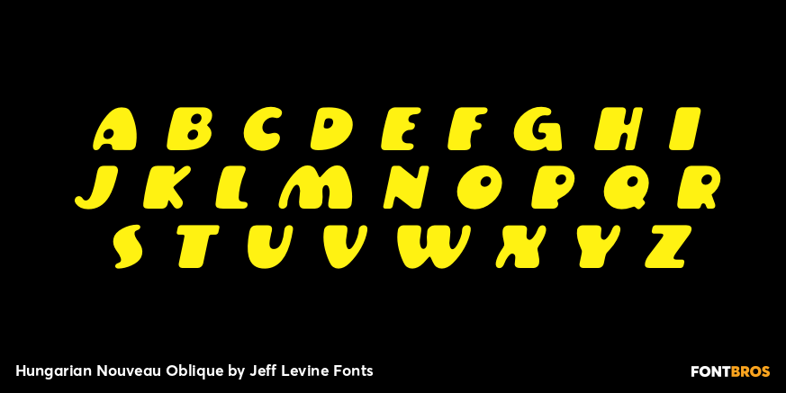 Hungarian Nouveau Oblique Font Poster #3