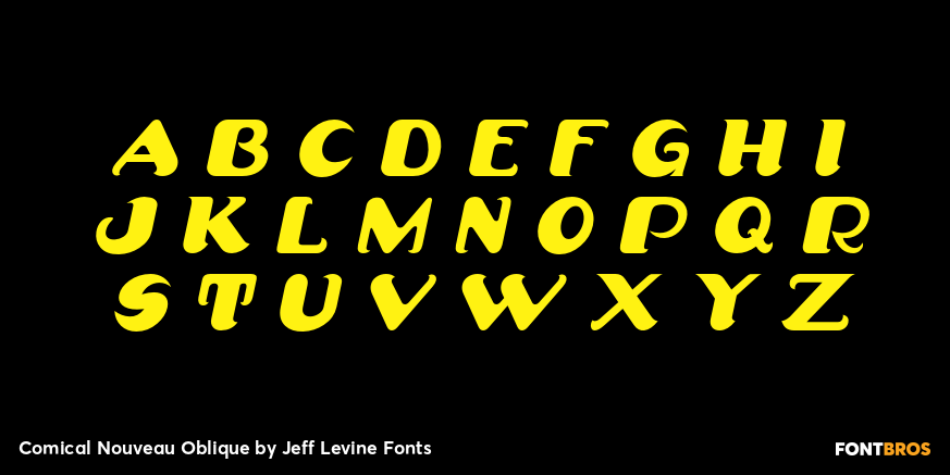 Comical Nouveau Oblique Font Poster #2