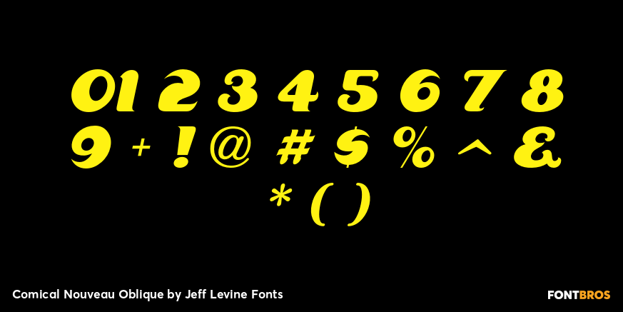 Comical Nouveau Oblique Font Poster #4