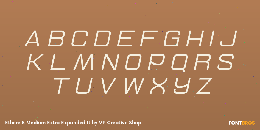 Ethere S Medium Extra Expanded It Font Poster #2