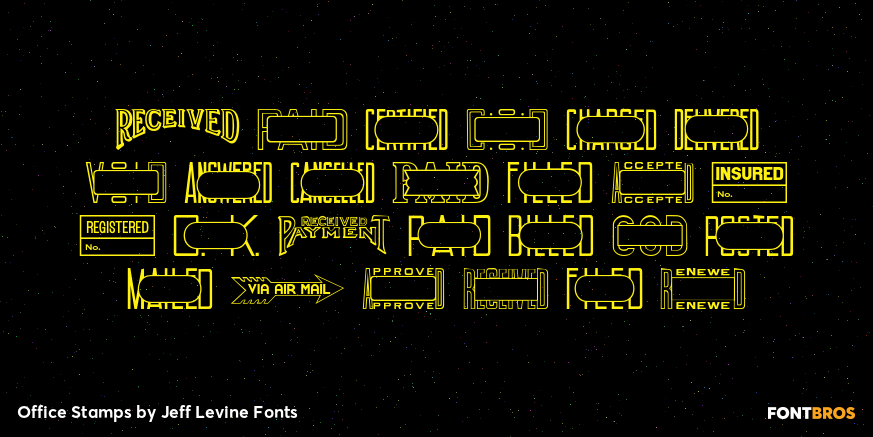 Office Stamps Font Poster #2