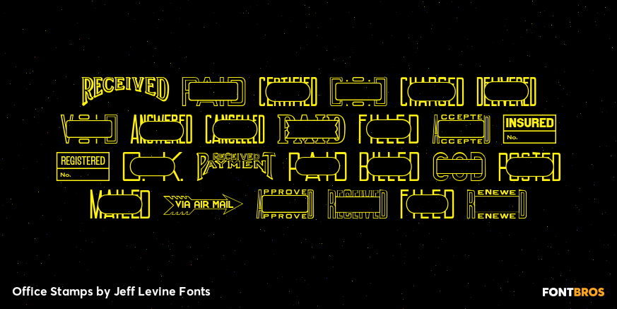 Office Stamps Font Poster #3