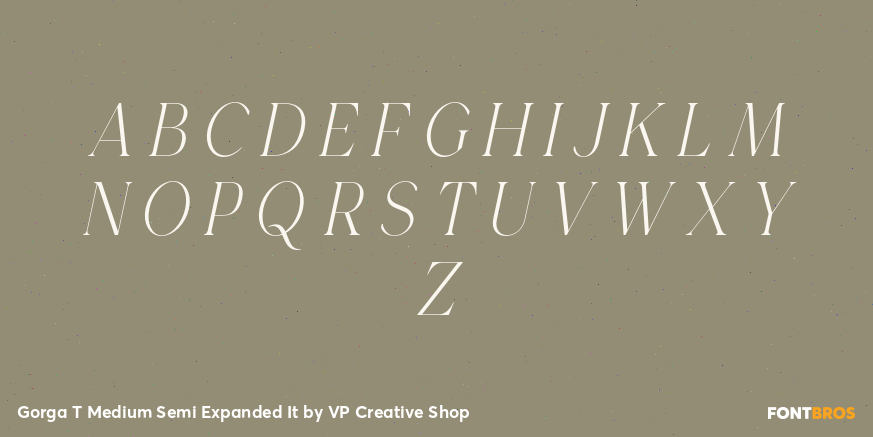 Gorga T Medium Semi Expanded It Font Poster #2