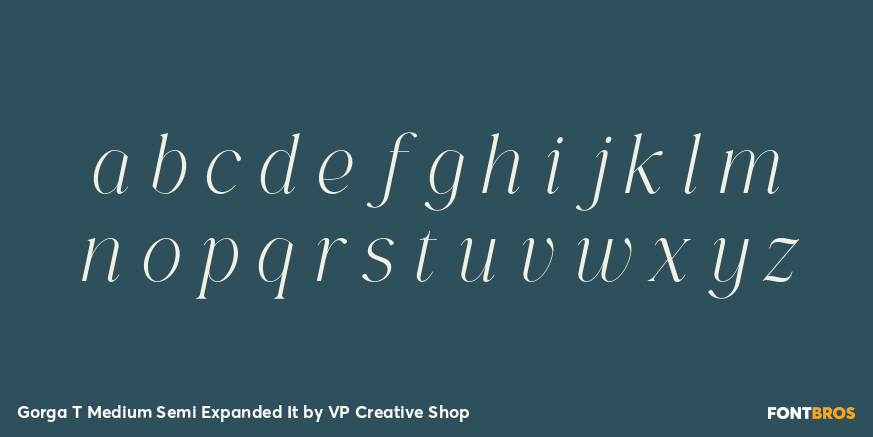 Gorga T Medium Semi Expanded It Font Poster #3