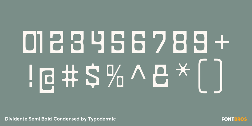 Dividente Semi Bold Condensed Font Poster #1