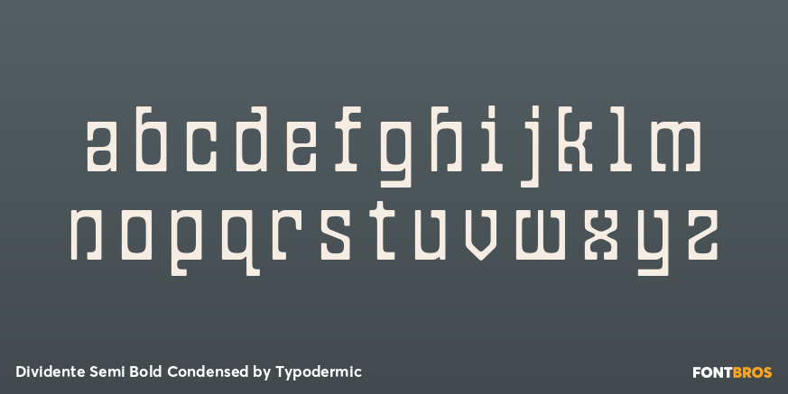 Dividente Semi Bold Condensed Font Poster #1
