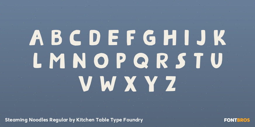 Steaming Noodles Regular Font Poster #3