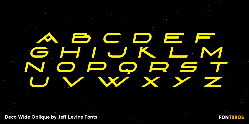 Deco Wide Oblique Font Poster #3