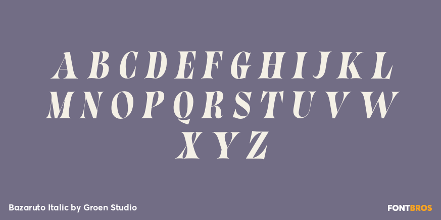 Bazaruto Italic Font Poster #2
