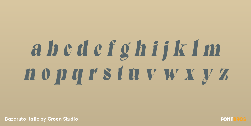 Bazaruto Italic Font Poster #3