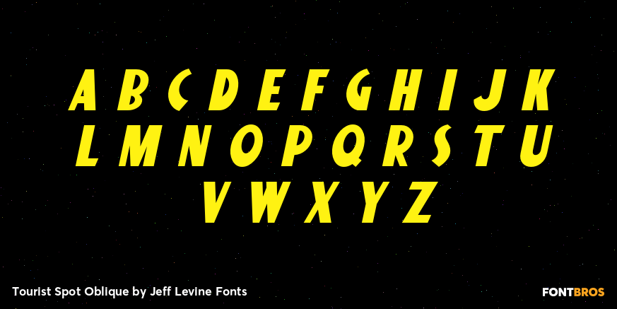 Tourist Spot Oblique Font Poster #2