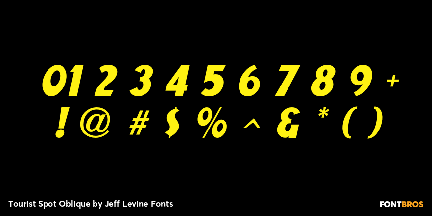 Tourist Spot Oblique Font Poster #4