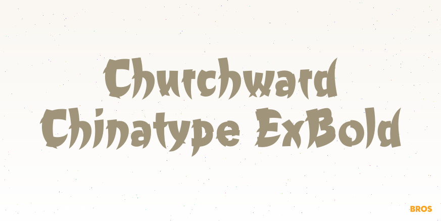 Churchward Chinatype ExBold Poster